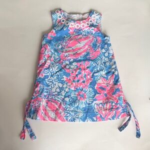 Kids Lilly Pulitzer Pink Blue Shift Dress Size 2